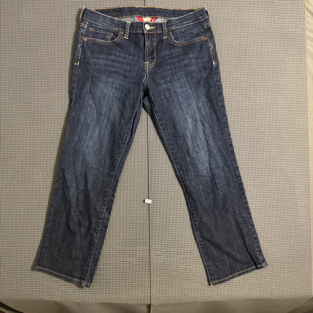 Lucky Brand Sweet N Low Crop Jeans Dark Wash Blue Denim Size 4/27 7WP1104